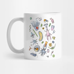 Pastel Plankton in Watercolor Mug